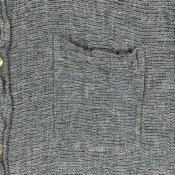 Essex Crossing Shirt Mens Extra Large Blue Washable Montauk Linen Button Pocket - Picture 4 of 10